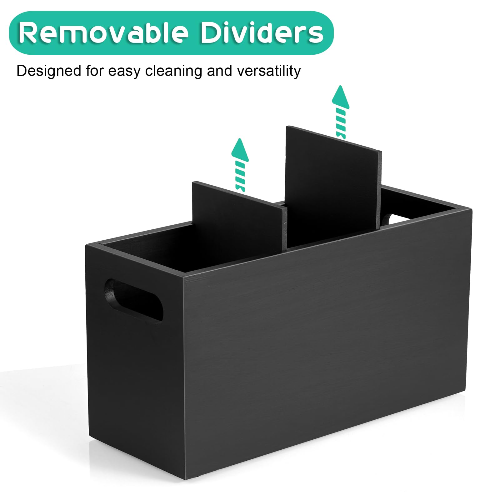 ALELION three-compartment utensil caddy keeps spatulas, spoons, and forks organized.