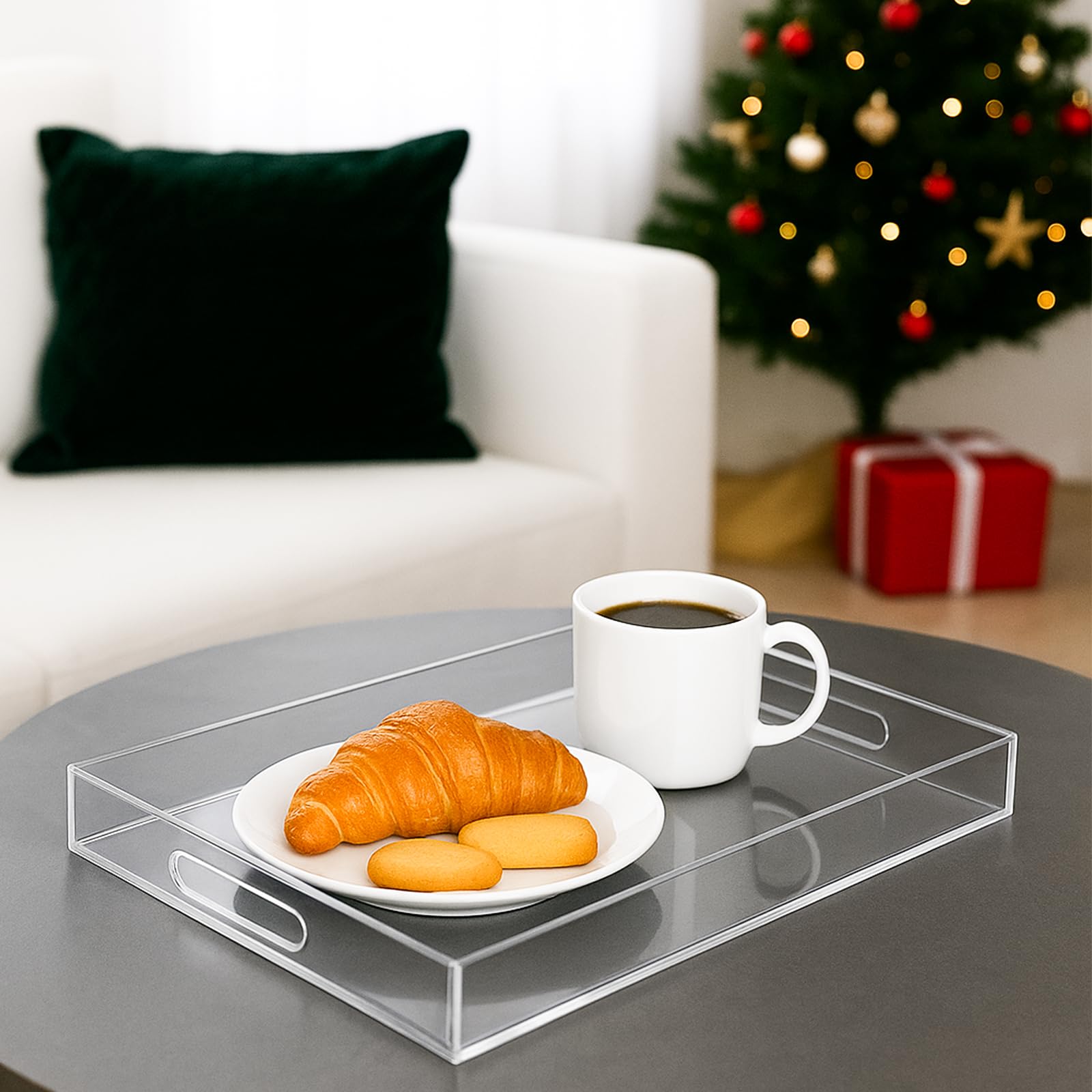 Allhercom multi-functional tray supports storage, display, and light serving tasks.