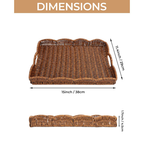 Allhercom 15x11.4x1.7 inch size fits on tables and countertops.