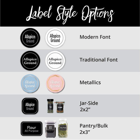AllSpice labels are waterproof for durable kitchen use.