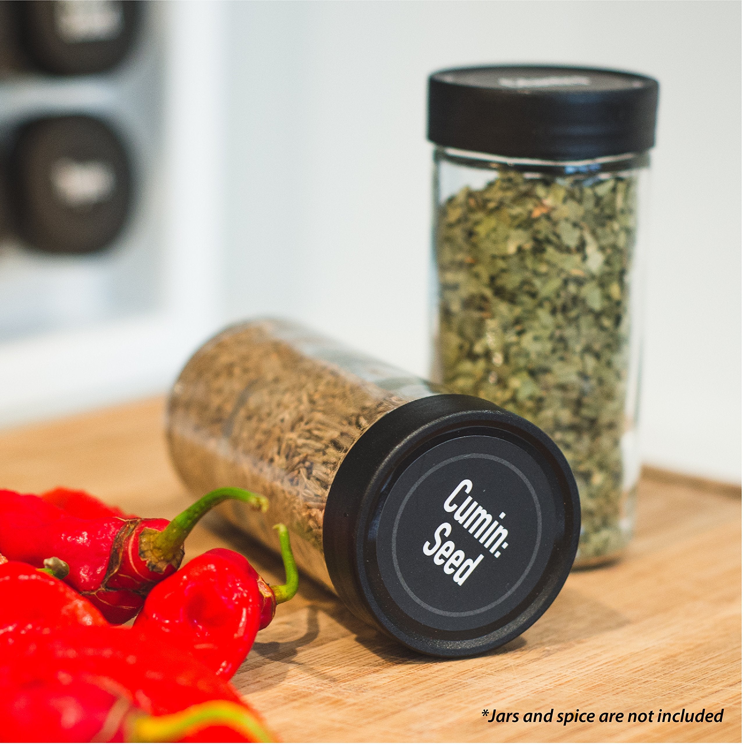 AllSpice white paint pen labeling jars for precise, legible labeling.