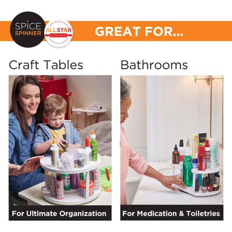 Allstar Spice Spinner space-saving design frees countertops.