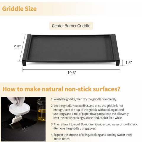 Close-up of Allstare cast-iron surface for durable cooking