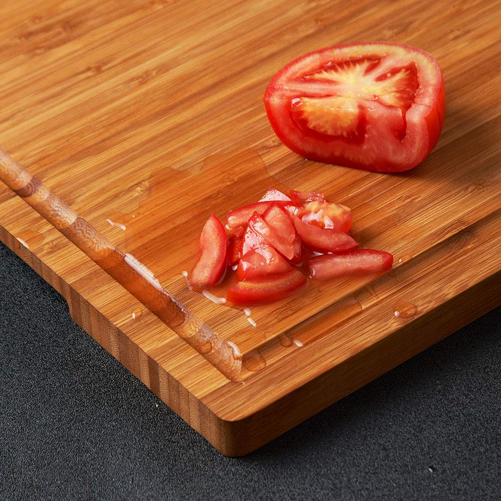 Allsum cutting board reverse side revealing cross-grain durability and slim design.