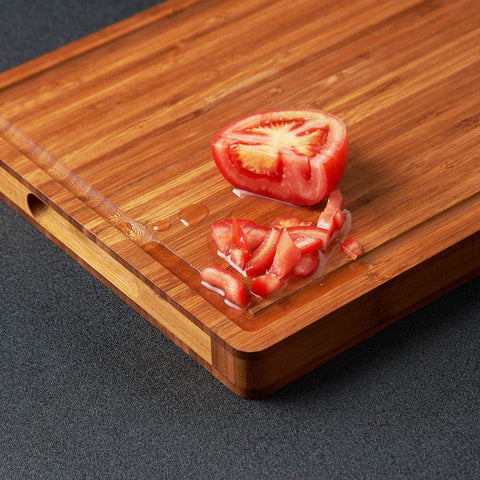 Allsum bamboo cutting board easy to clean by hand after daily kitchen use