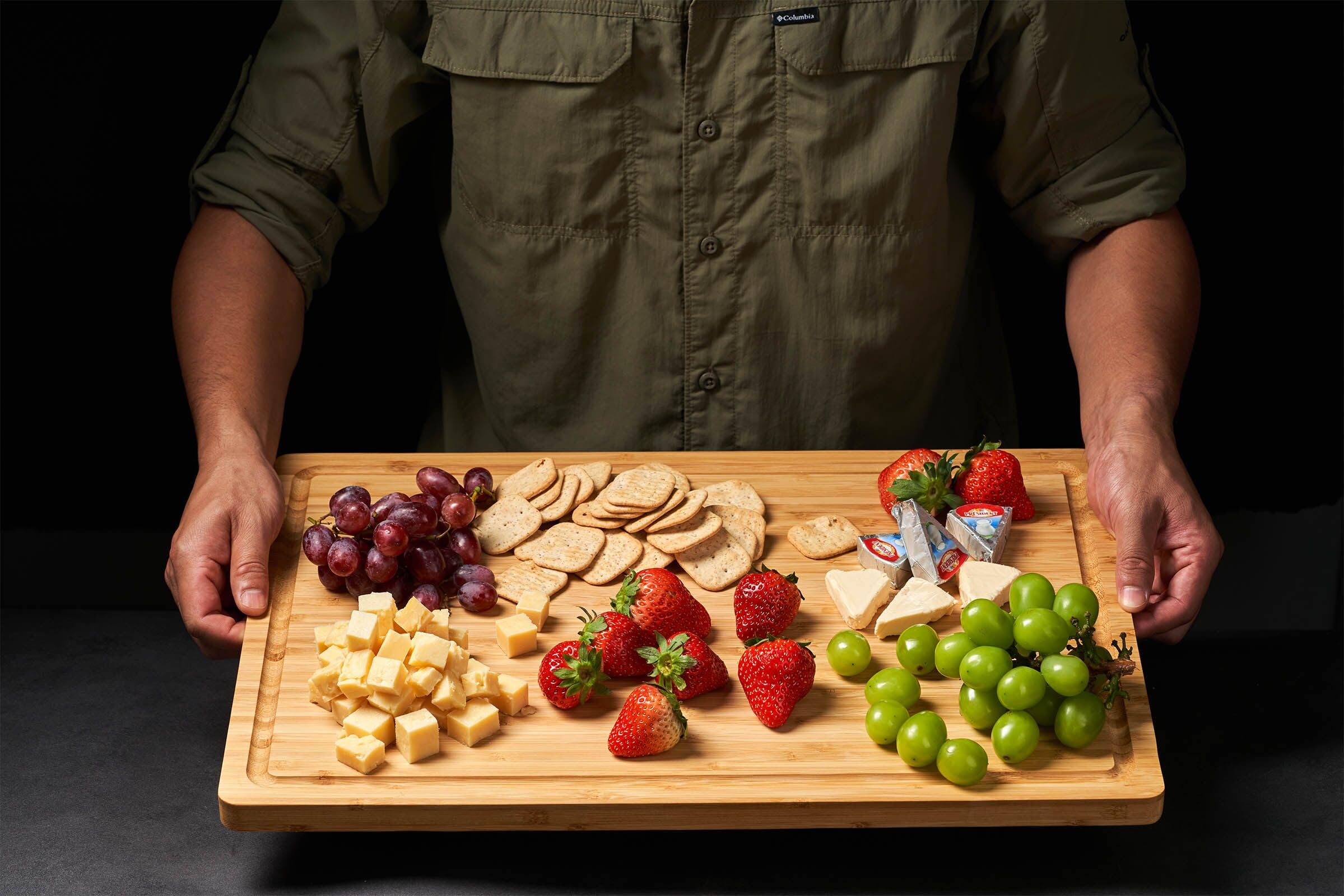 Allsum pre-seasoned bamboo board, ready to use.