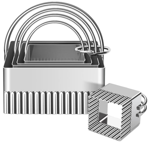 Alltop 5-piece biscuit cutters with handle for precise, consistent cookies