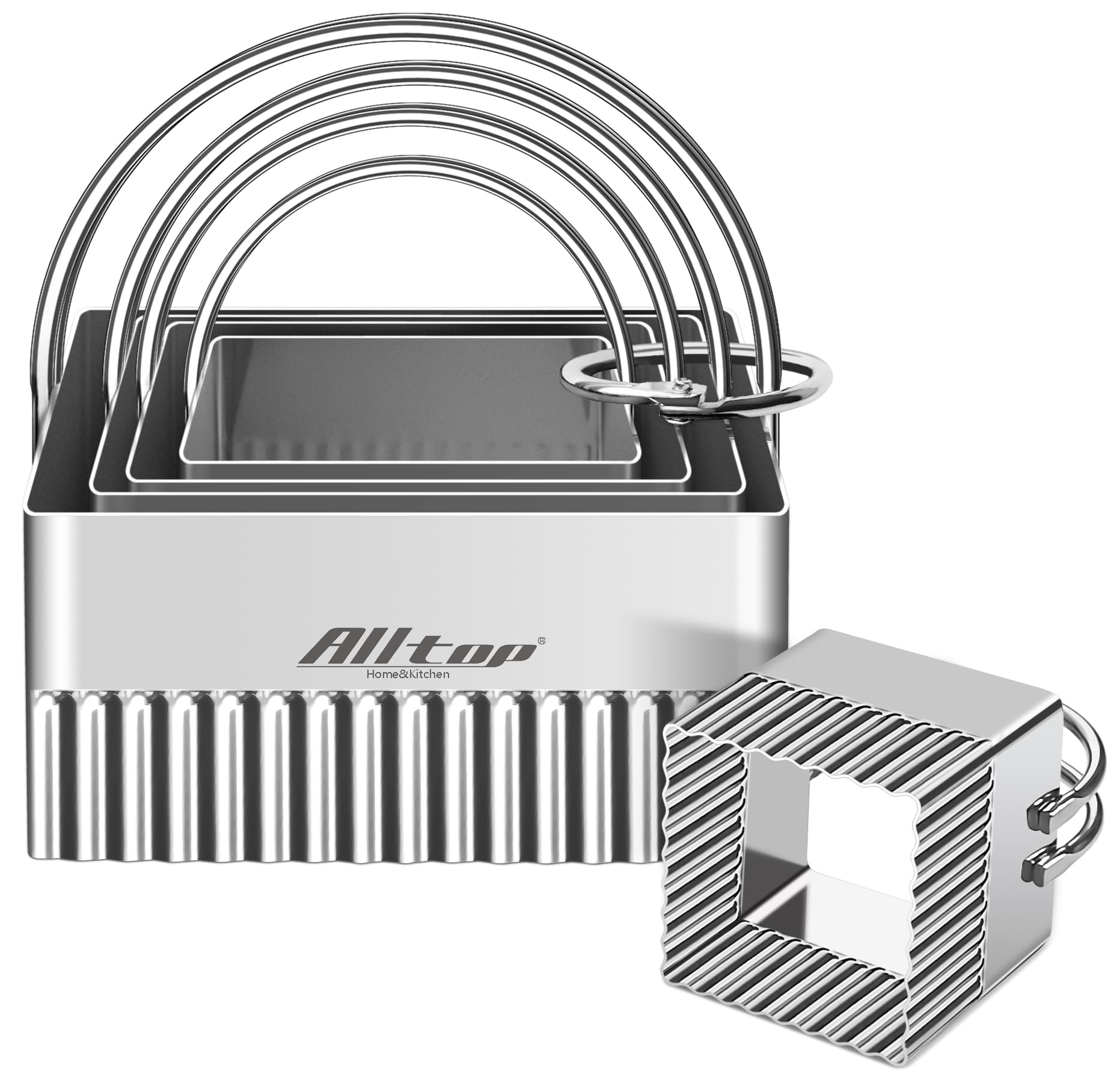Alltop biscuit cutters with arched handle offer comfortable grip for easy cutting