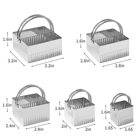 Alltop square cookie cutter with fluted edge creates decorative shapes