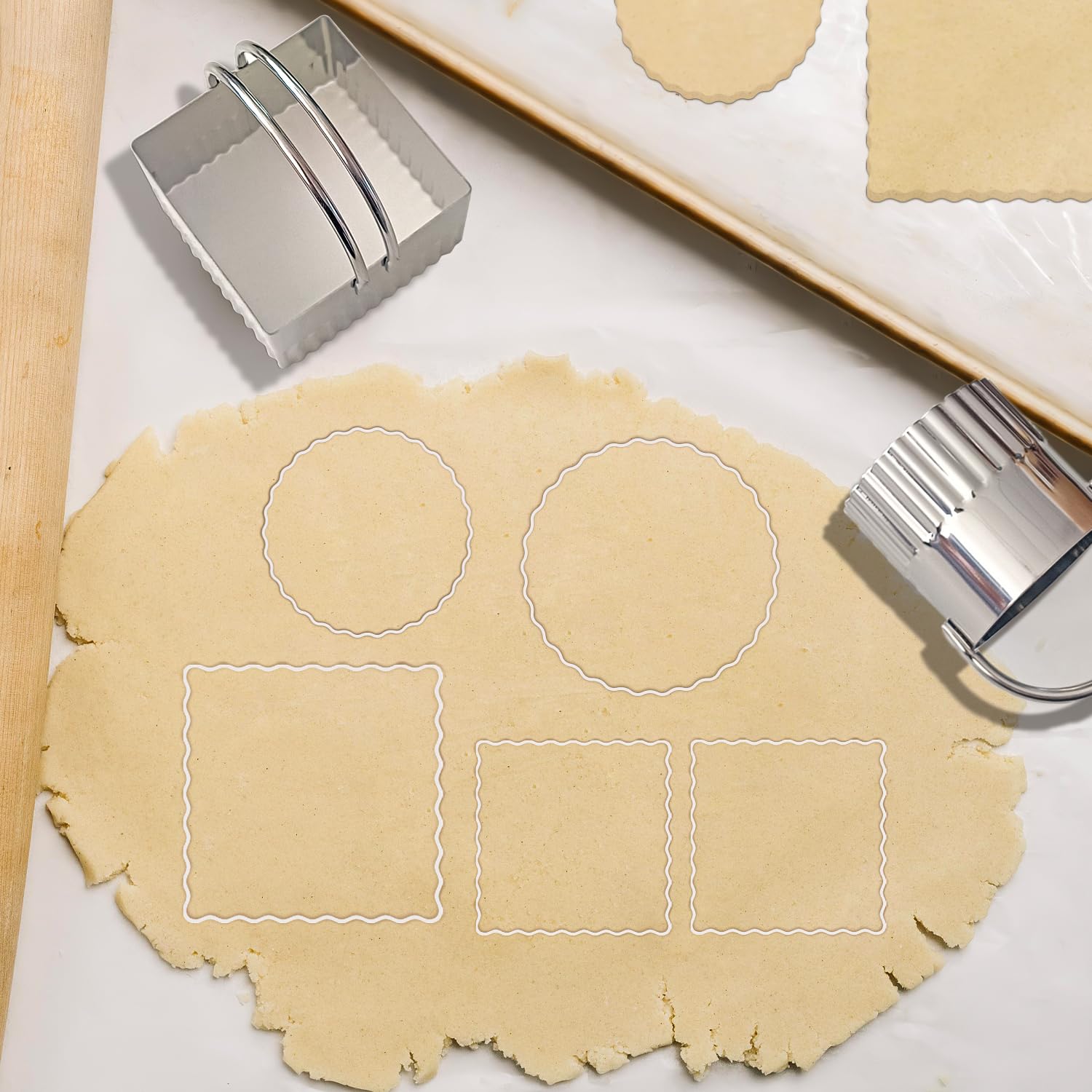 Alltop stainless steel cutter set with mirror finish for durable, rust-resistant use