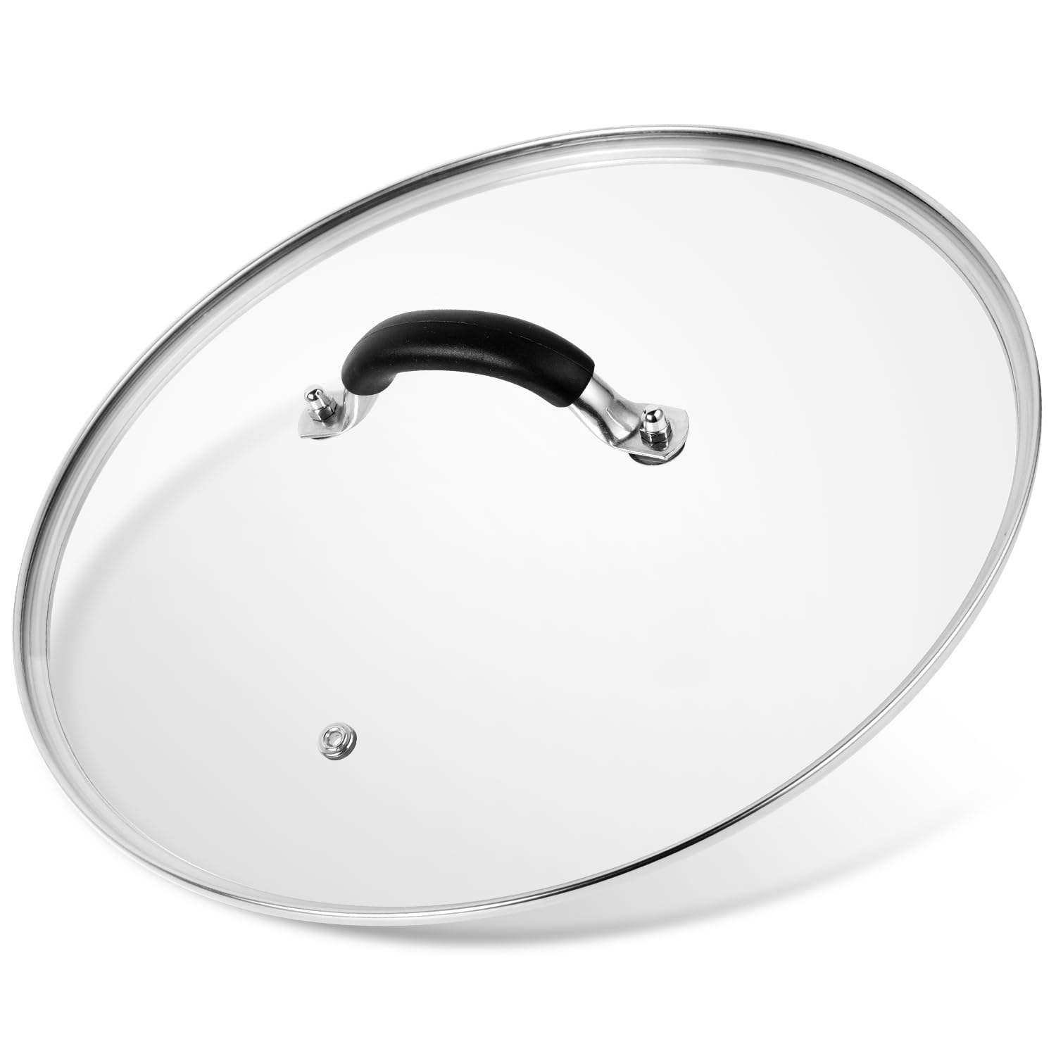 ALLWIN 12-inch lid with clear tempered glass for easy cooking monitoring.