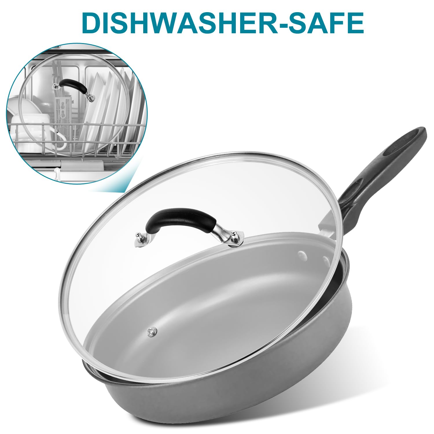 ALLWIN 12-inch lid stainless rim close-up shows durability.