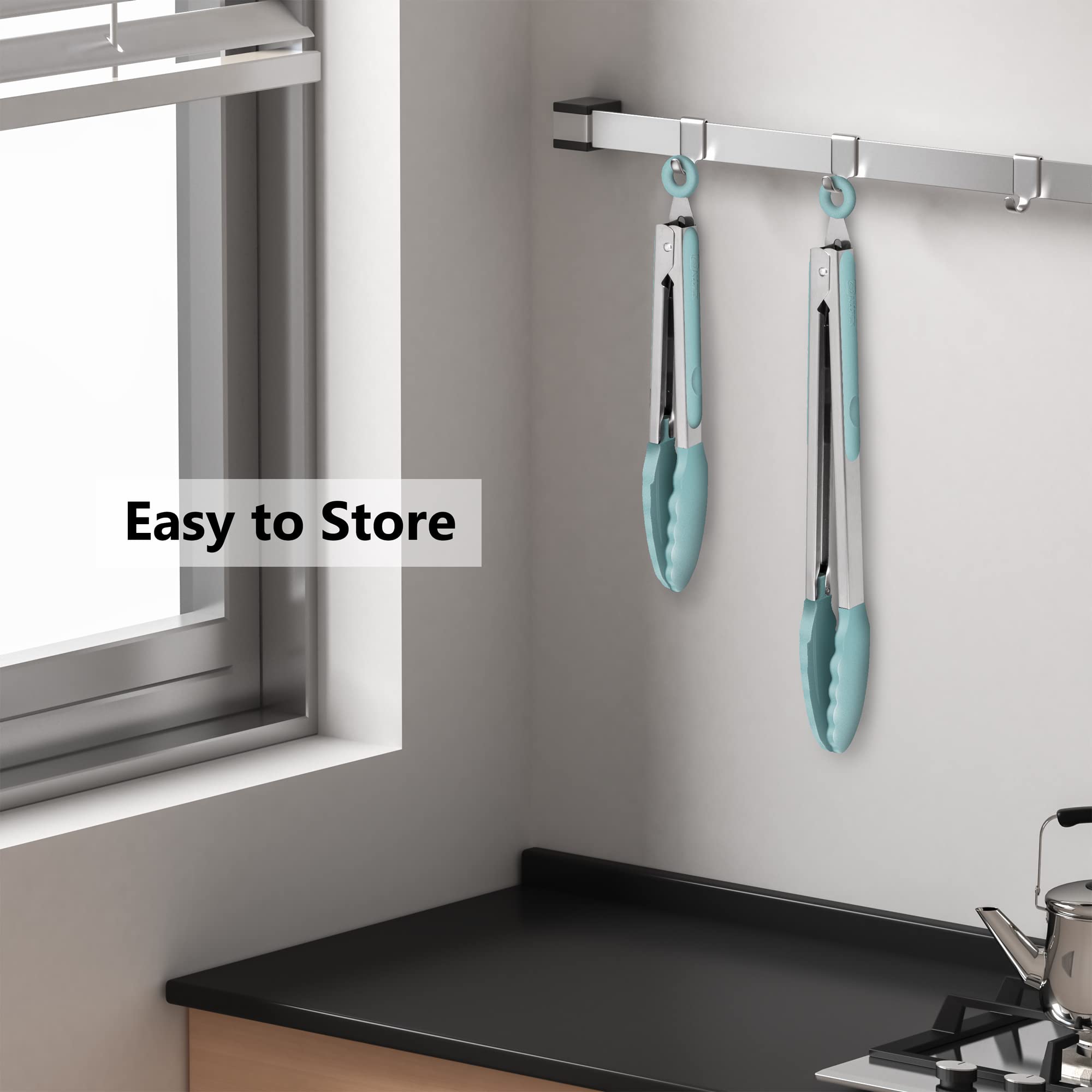 ALLWIN-HOUSEWARE W tongs non-slip grip for precise control.