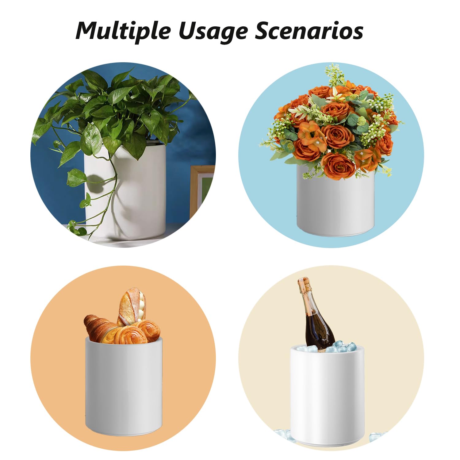 Allybyme easy-clean utensil holder cleans with a quick damp cloth.