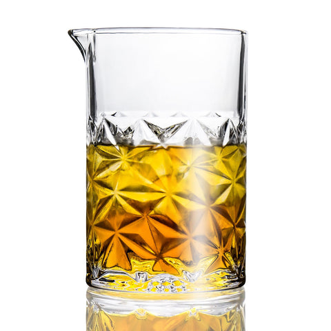 Almagic 24 oz mixing glass with crystal clarity for smooth stirred cocktails.