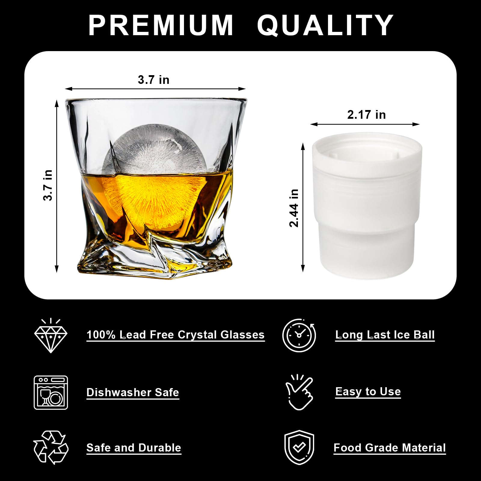Almagic ice ball molds delivering smoother whiskey and elegant presentation