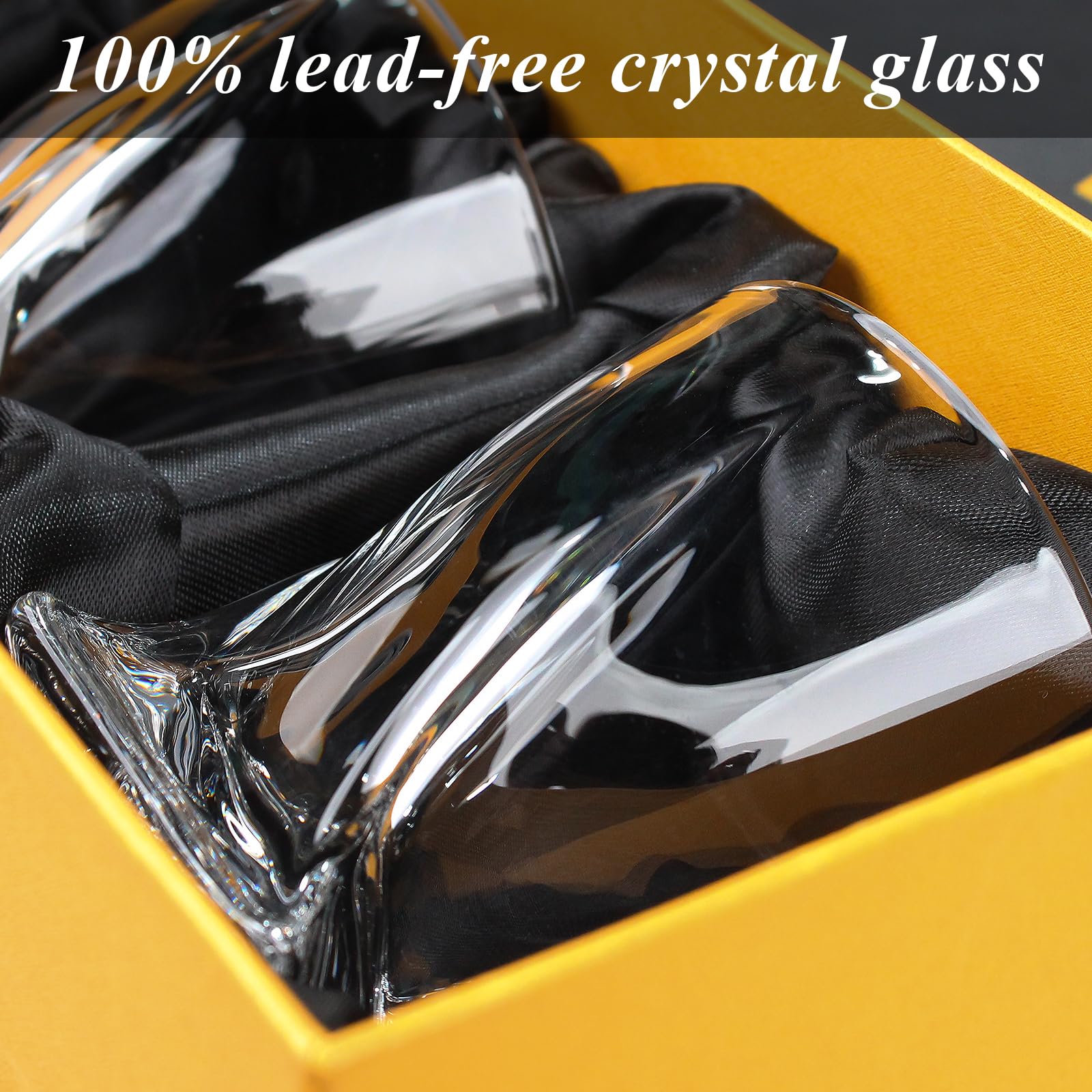 Almagic lead-free crystal rocks glasses for safe, durable sipping.