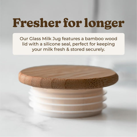 Almond Cow bottle side groove provides easy grip.
