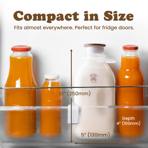 Almond Cow reusable glass container ready for repeat use.