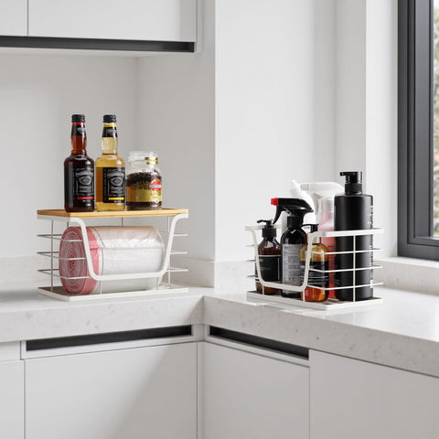 ALOCEO included adhesive hook for versatile wall or cabinet mounting.