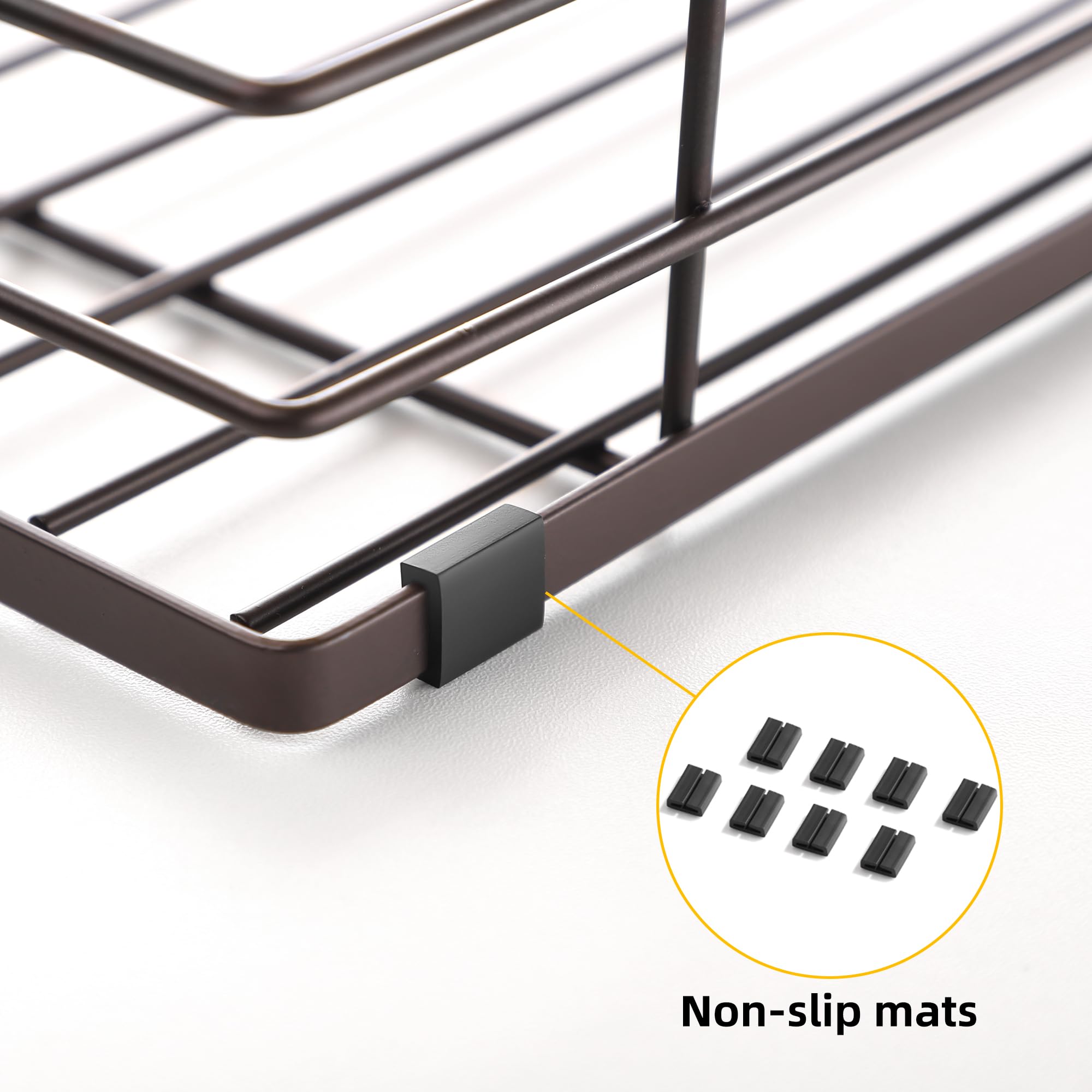 ALOCEO rust-resistant stainless steel basket keeps kitchen look tidy.