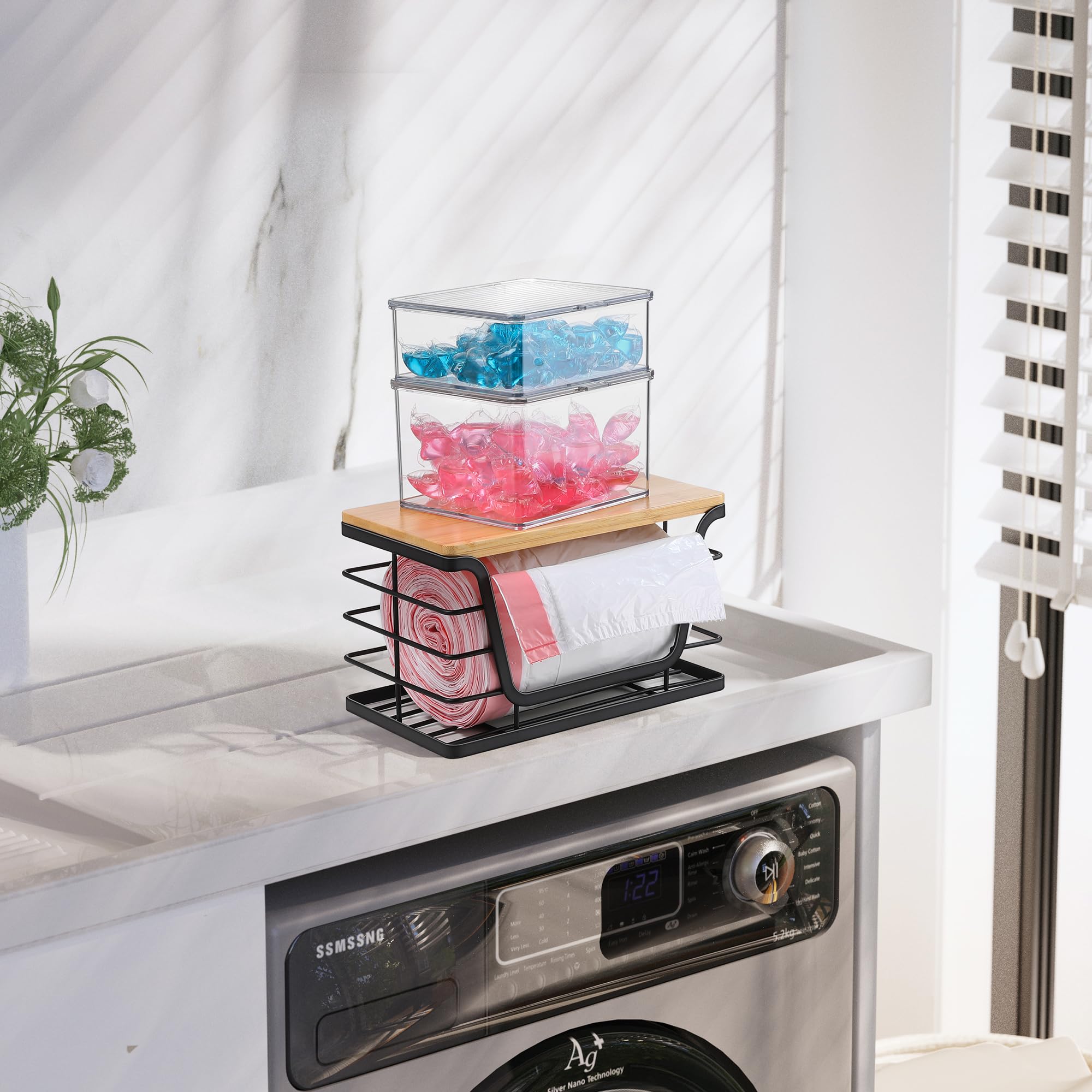 ALOCEO small wall basket mounted on wall saves cabinet space