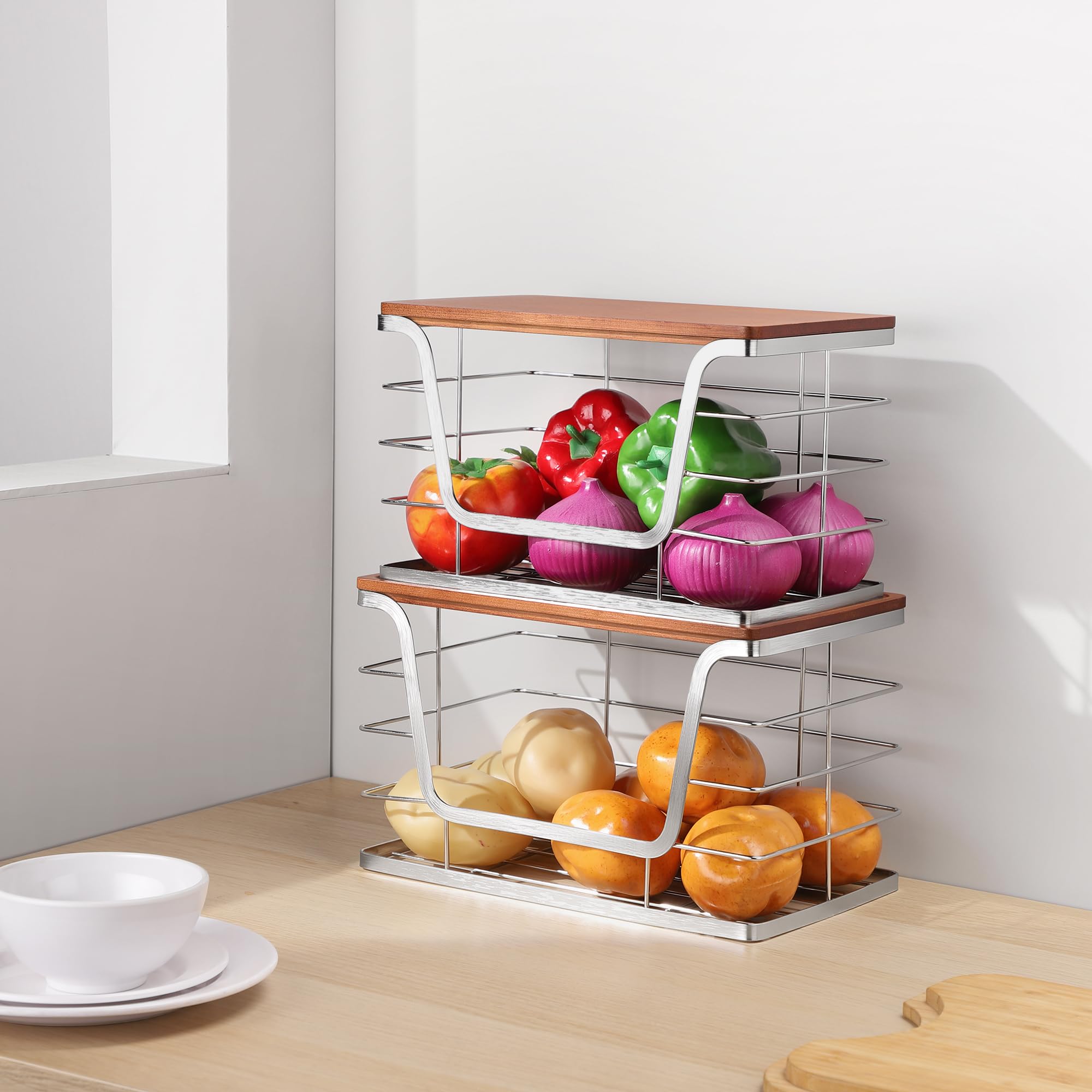 ALOCEO stainless steel with bamboo top blends with decor