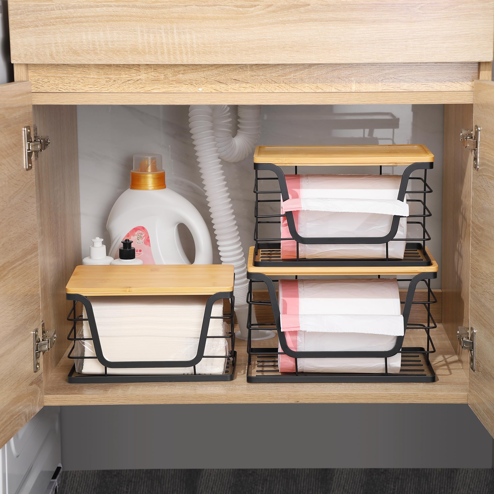 ALOCEO under-sink organizer ideal for kitchen or laundry area storage