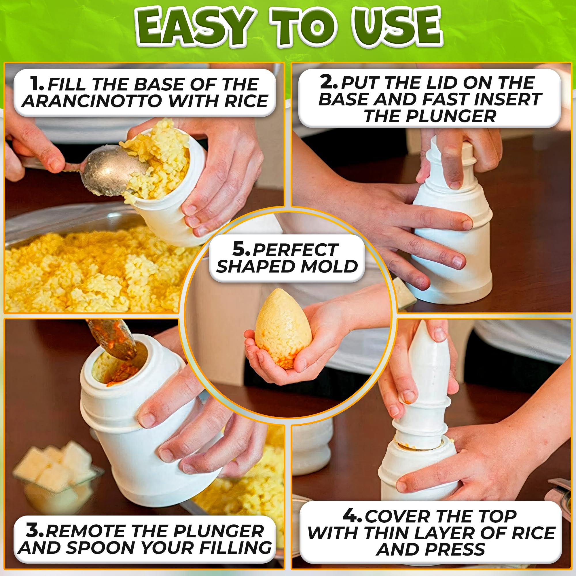 ALPENKOK Arancini mold deformation-resistant plastic for durable daily use