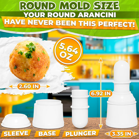 ALPENKOK Arancini mold ergonomic handle for comfortable grip during prep