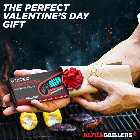 Alpha Grillers thermometer used in oven to monitor roast doneness.