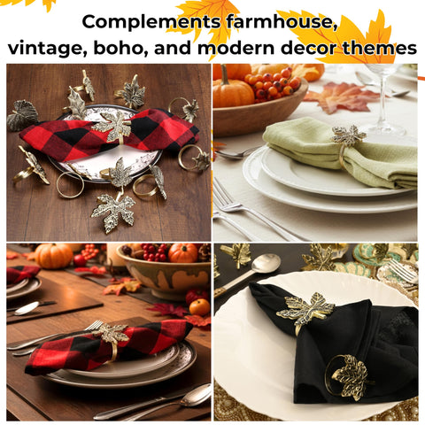 ALPHA Living HOME antique gold finish napkin ring offers durable, elegant shine.