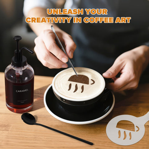 ALPIRIRAL PET stencils for crisp latte art patterns
