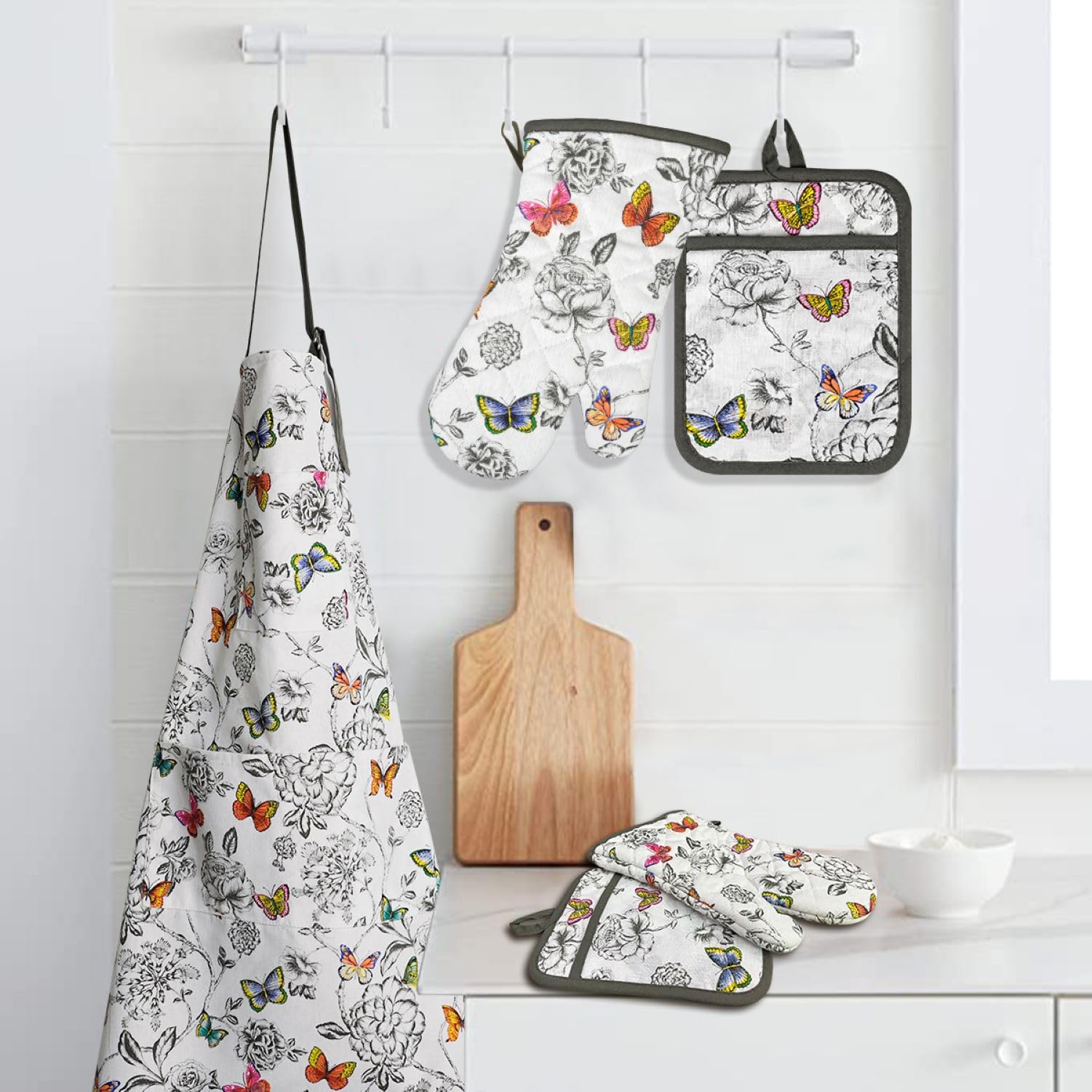 Alselo butterfly design kitchen decor adds charm to any stove.