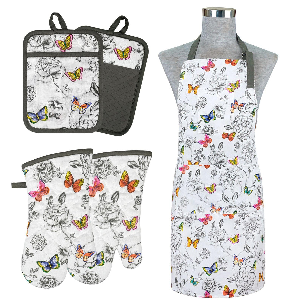 Alselo butterfly oven mitt for safe, non-slip handling of hot cookware.