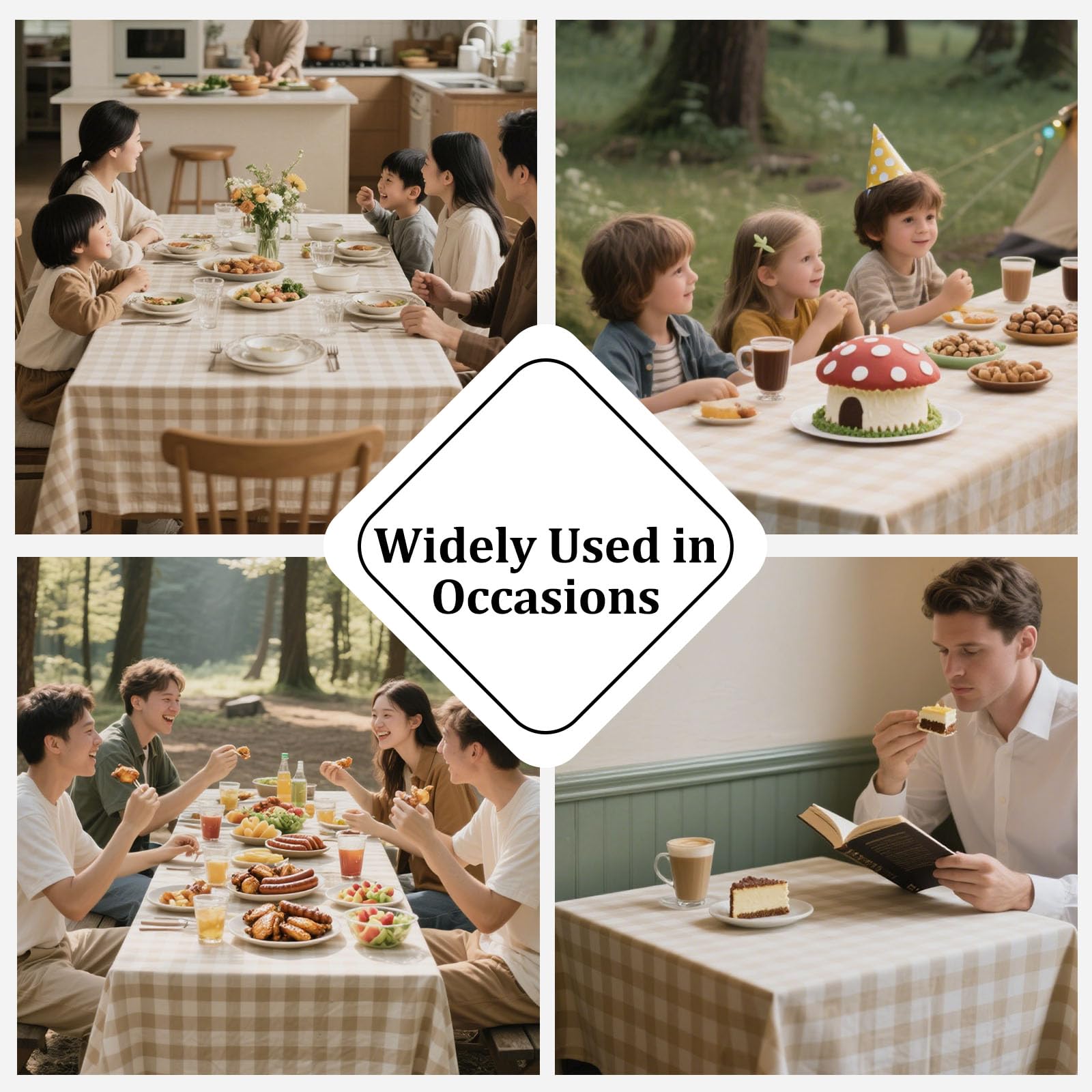 Alsoo care-friendly tablecloth: machine washable and fade resistant