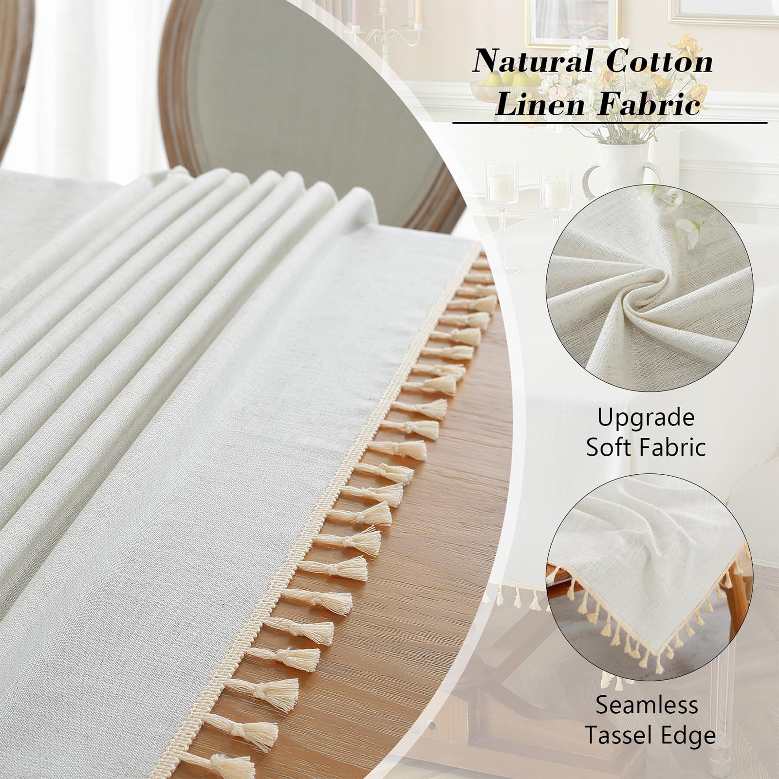 Alsoo cotton-linen texture close-up showing durable wrinkle-free fabric