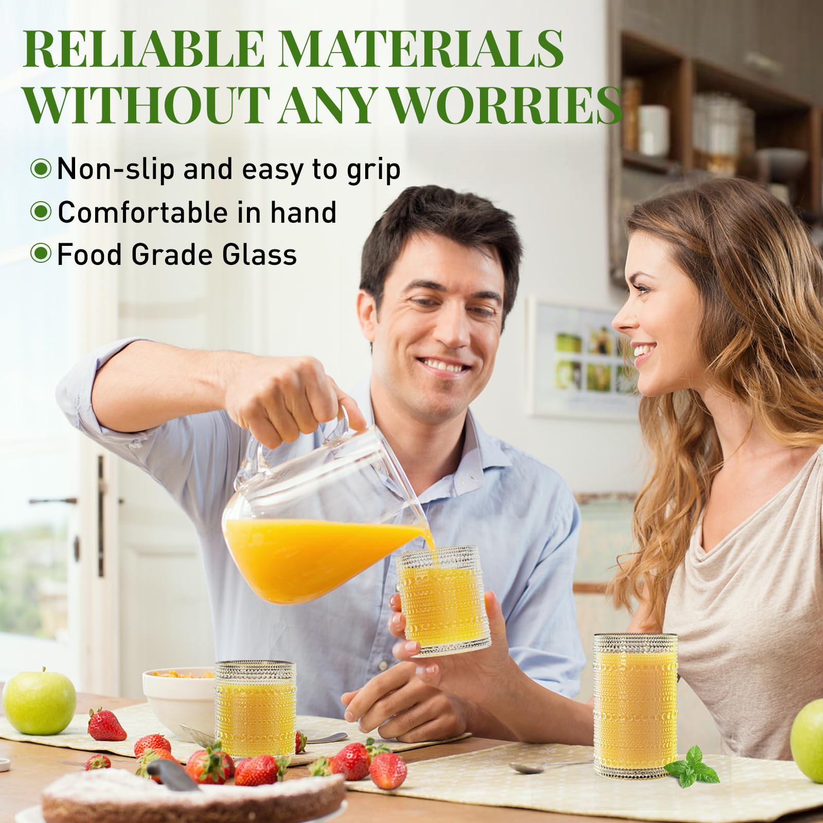AltarreT clear glass barware for stylish table setting.