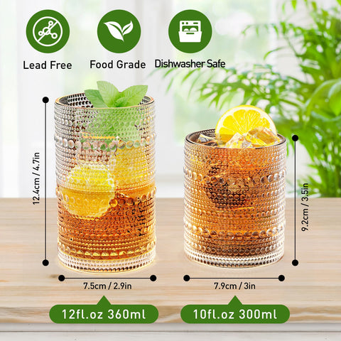 AltarreT vintage hobnail 10oz cocktail glass for martinis and mixed drinks.