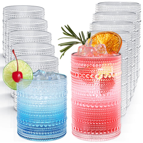 AltarreT vintage hobnail highball 12oz glass for water and cocktails.