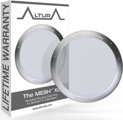 Altura MESH XL filter in AeroPress for richer flavor