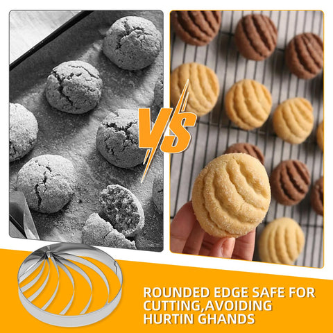 Alunduto Concha cutters with sharp edges for clean cuts on dough and fondant.