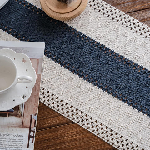 Alynsehom boho table runner for coffee table or dresser displays warm color harmony.