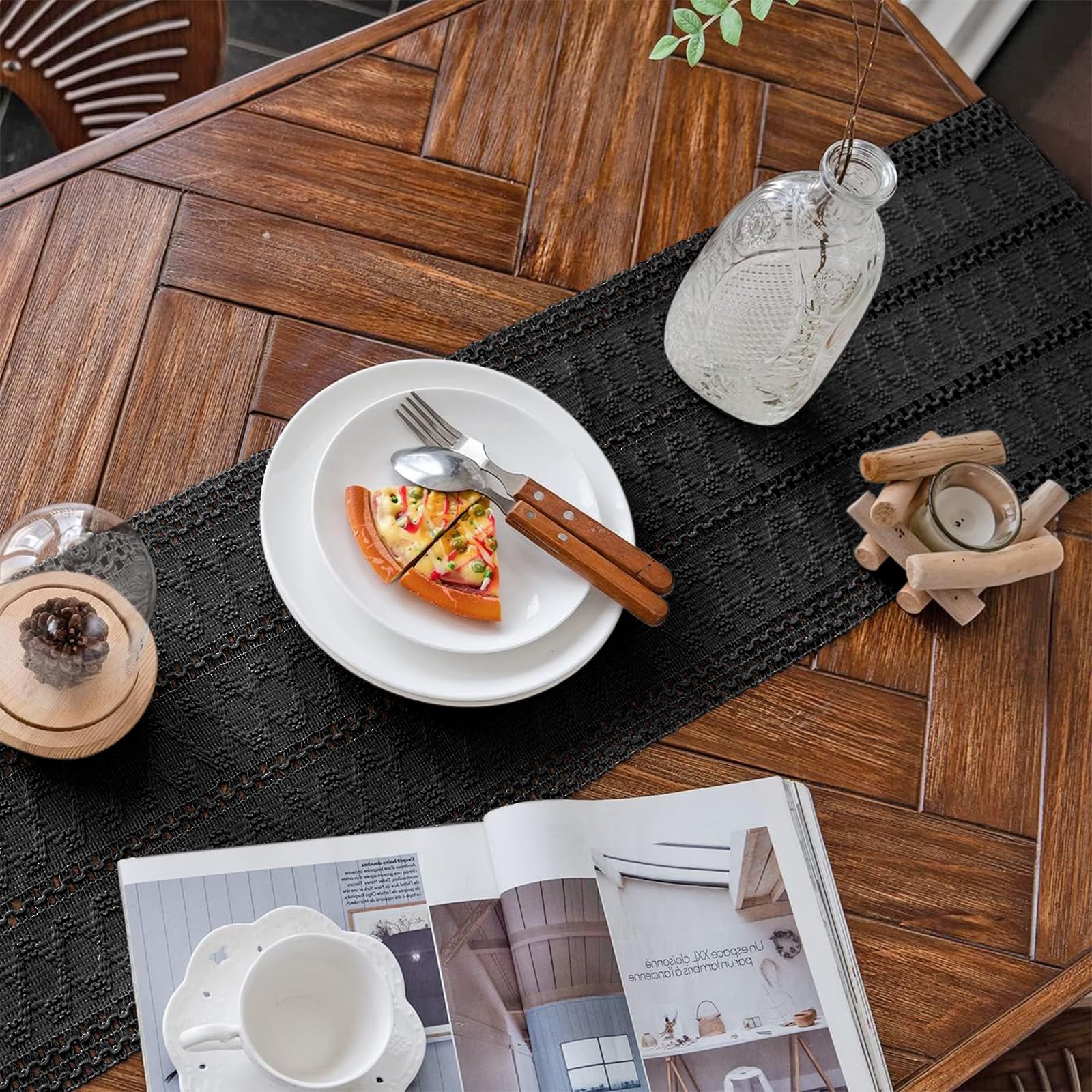 Alynsehom macrame table runner tassels elevate occasions with rustic elegance