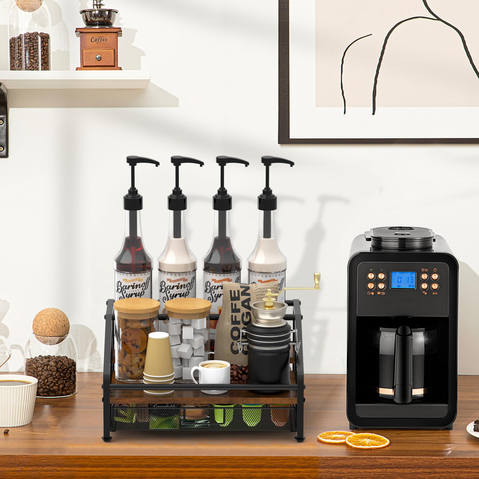 Alyoen syrup bottle storage on counter preserves bottle stability