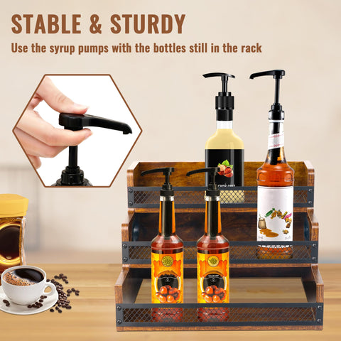 Alyoen wine and oil display helps organize condiments and bottles while saving counter space.