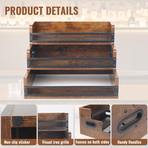 Alyoen wooden countertop organizer adds rustic charm and steady stability to your kitchen.