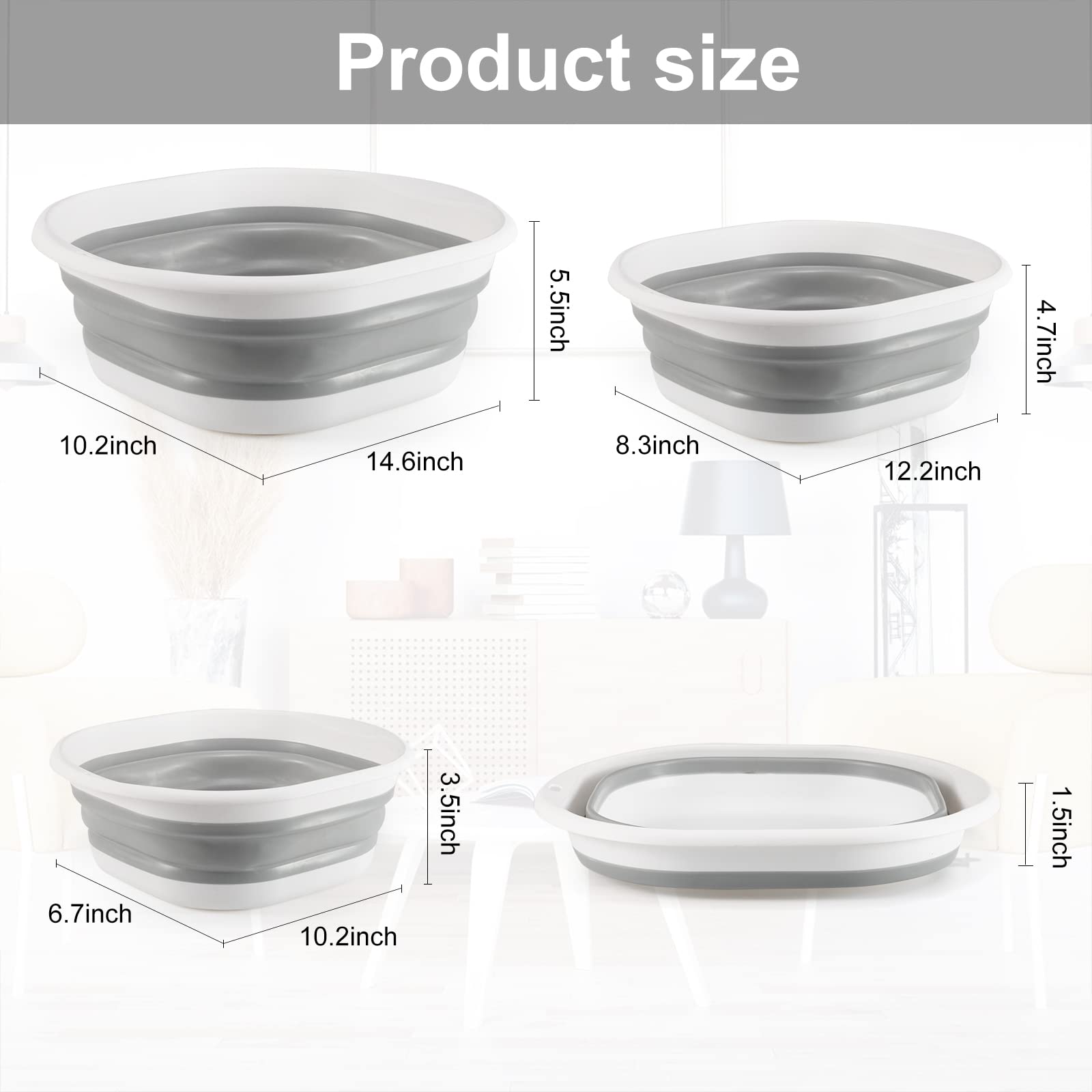 ALYSTER foldable storage grey saves space when not in use
