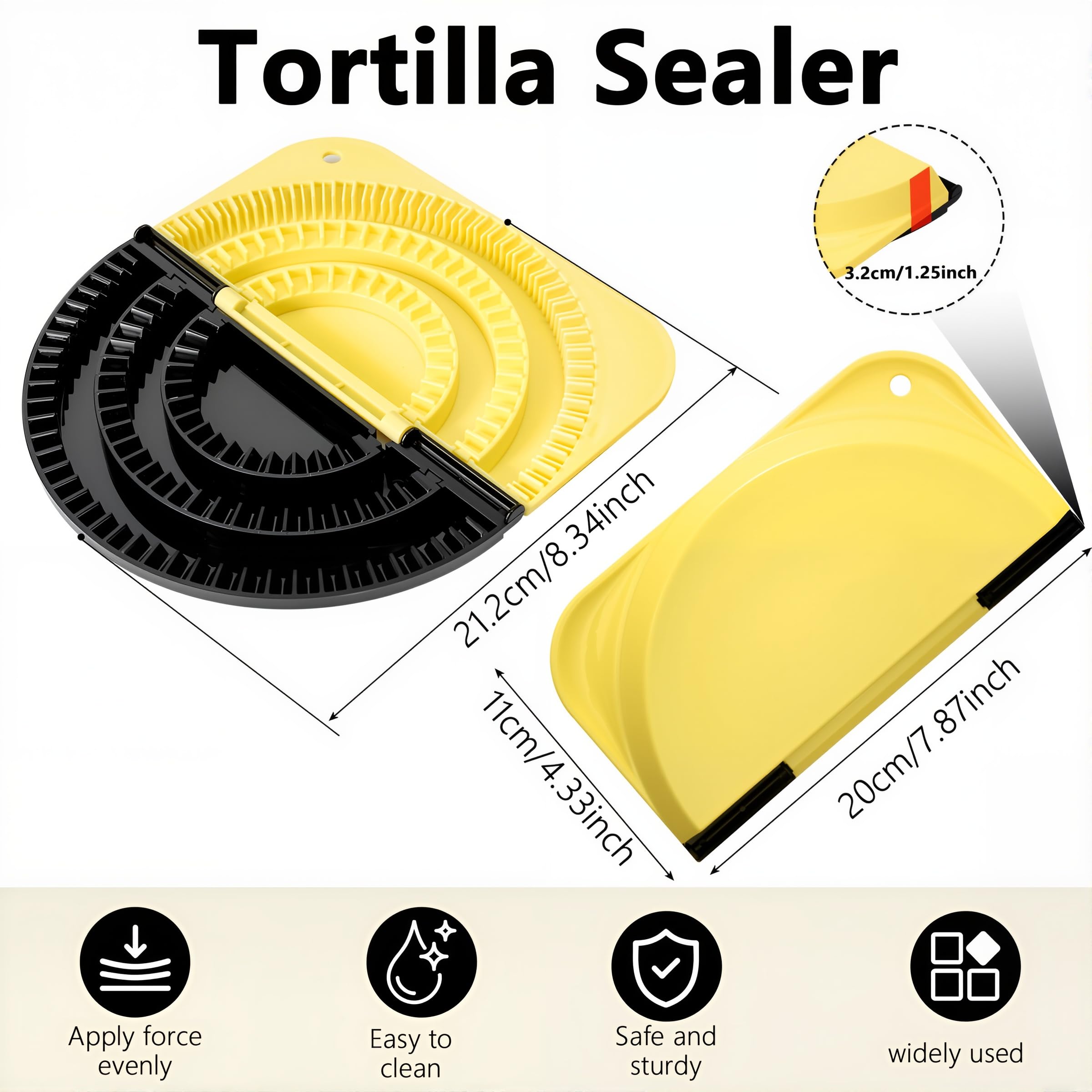 Amader 3-in-1 tortilla sealer for 6-inch tortillas enables easy family prep.