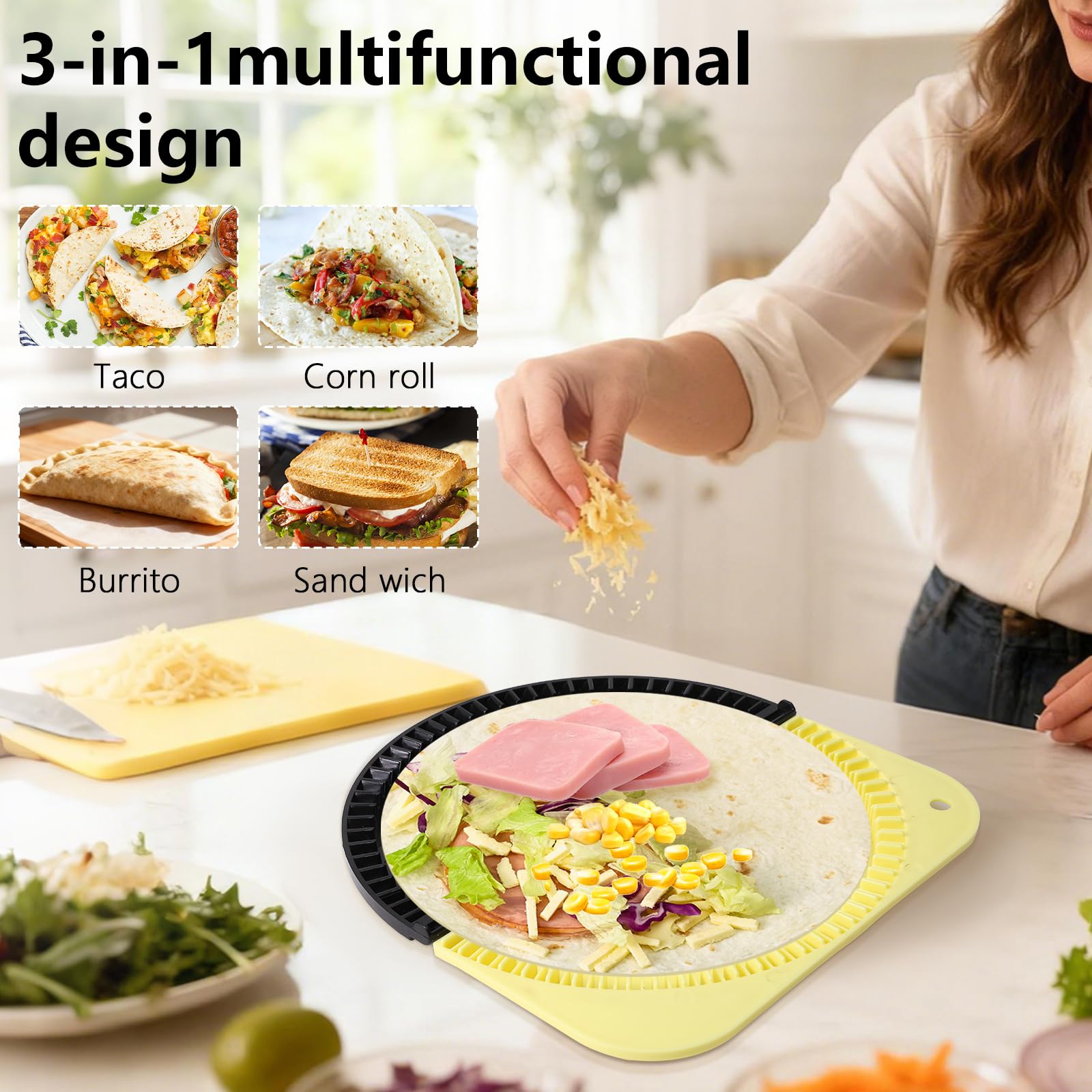Amader tortilla sealer detachable design for shared kitchen fun and storage.